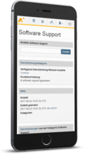 Service-Kategorie (Telefonansicht)